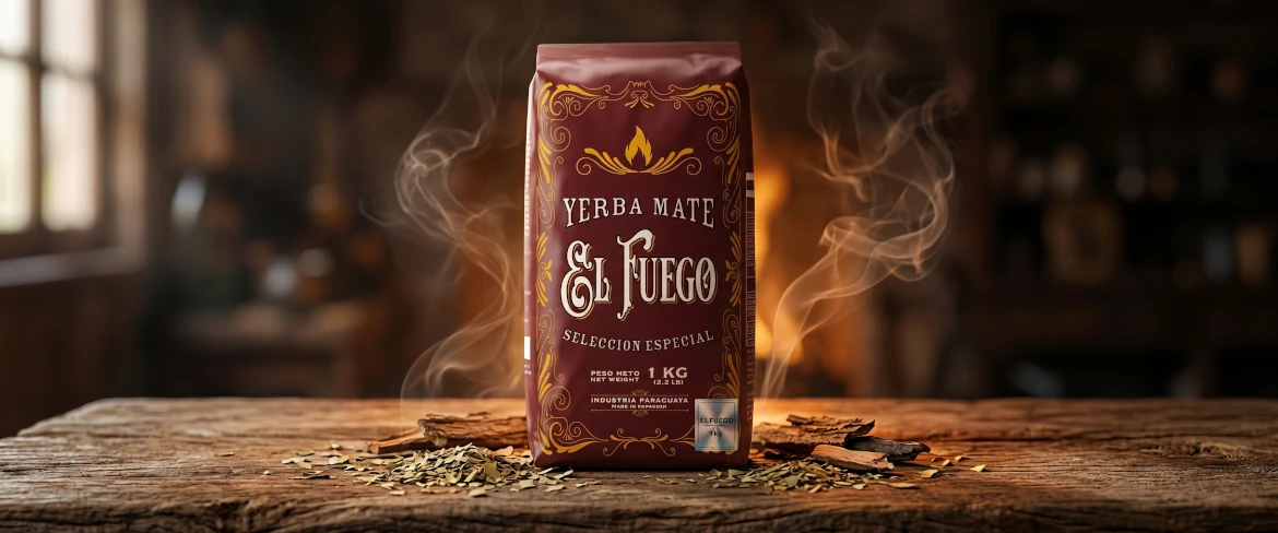 El Fuego, ambalaj de hârtie de 1 kg – yerba mate cu aromă puternică și intensă, ambalată la sursă.