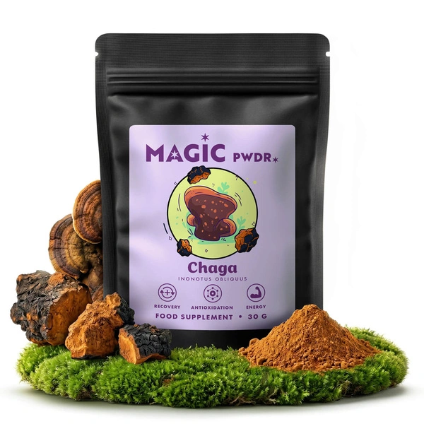 Magic Pwdr chaga supliment pe bază de ciuperci