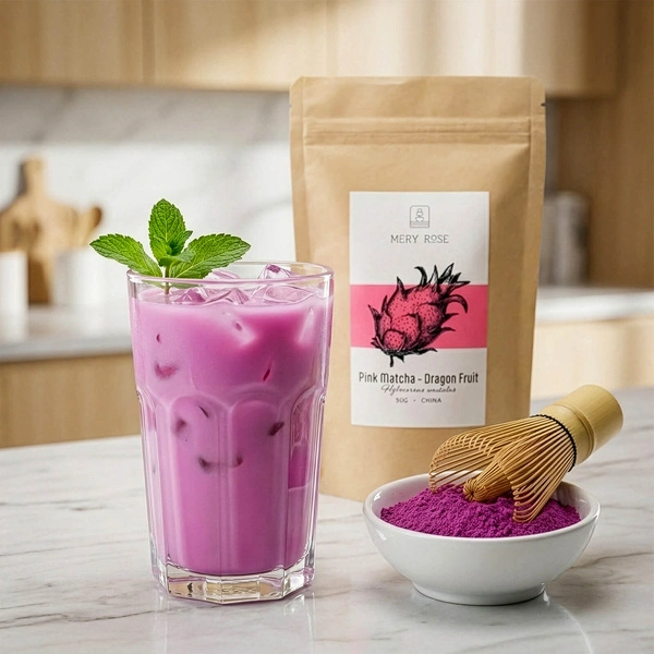 Mary Rose Pink Matcha - fructul dragonului sub formă de pudră