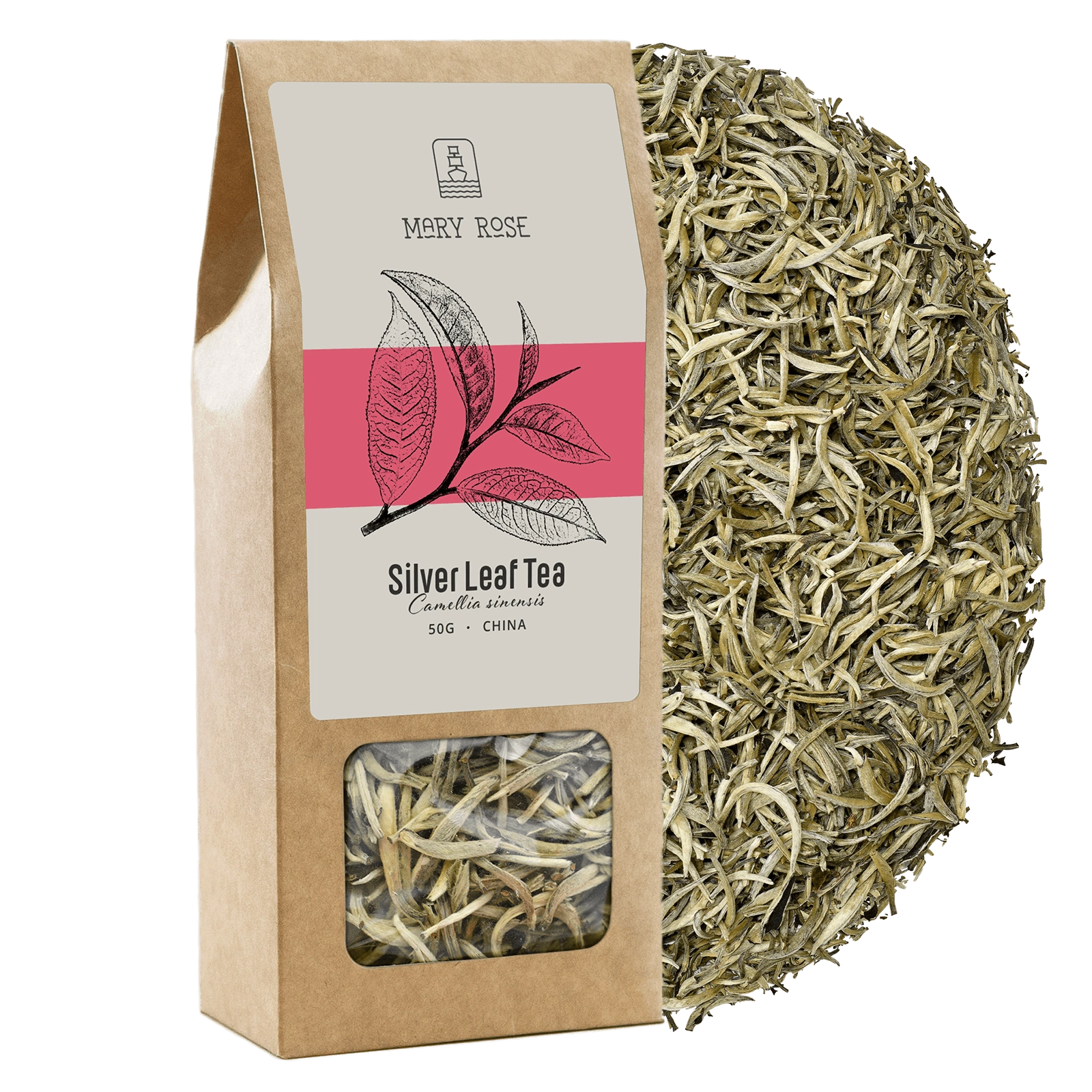 Mary Rose White Silver Leaf ceai