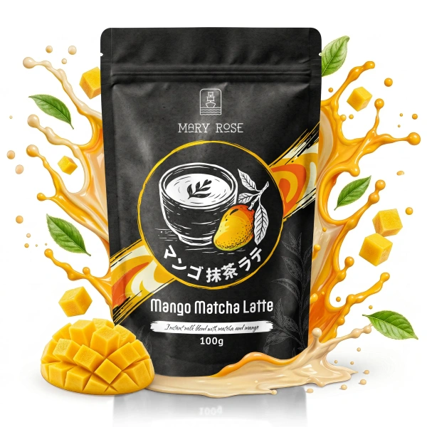 Mary Rose Mango Matcha Latte – latte cu mango și matcha.