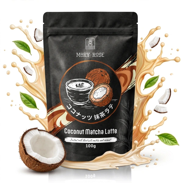 Mary Rose Coconut Matcha Latte – matcha cu lapte de cocos.