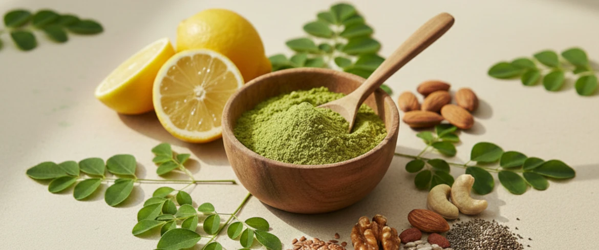 Pudră de moringa și frunze de moringa – bogate în nutrienți și antioxidanți