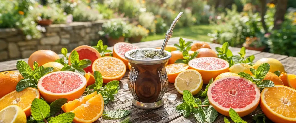 Yerba mate răcoritoare și rece, însoțită de note de citrice