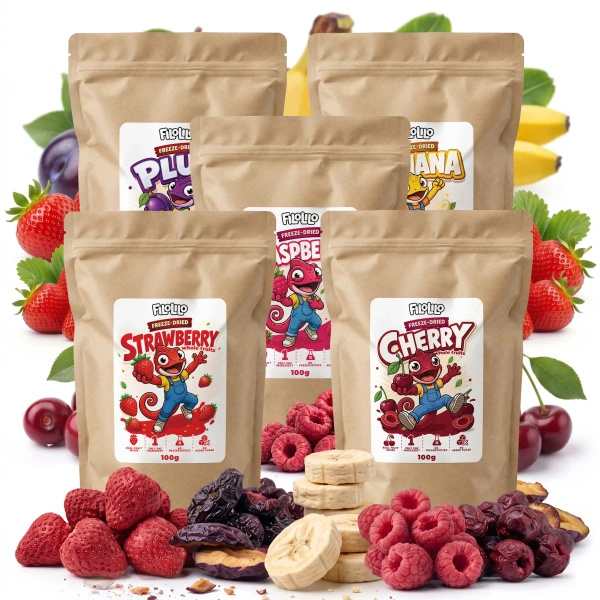Set de fructe liofilizate FiloLilo 5×100g
