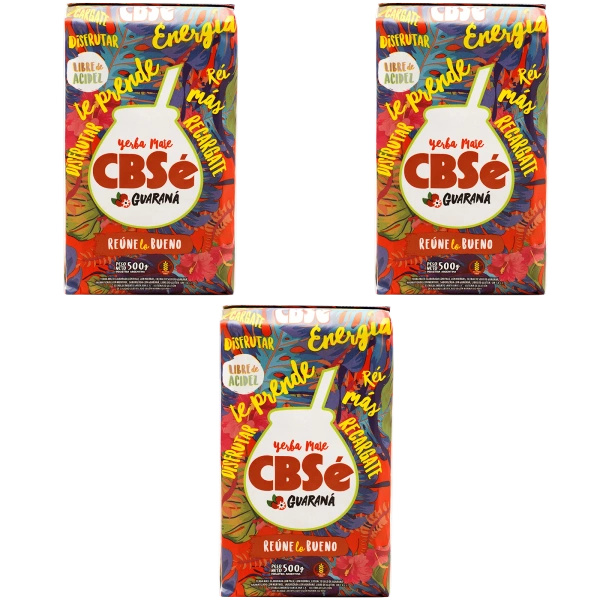 Yerba Mate CBSe Energy cu Guarana 3x500g (1.5kg)