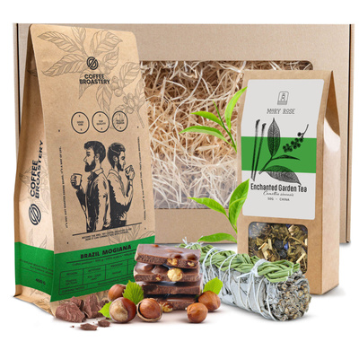 Set de cadou de Cafea Bro Coffee Roastery + Ceai + Salvie Albă Tămâie