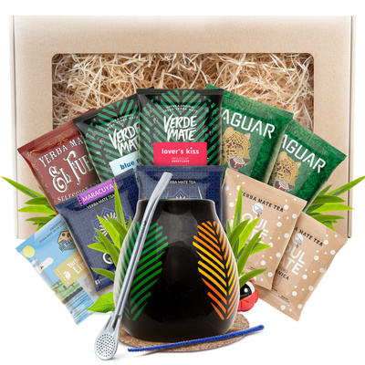 Set de cadou de Yerba Mate 10x50g 500g Calabash + Bombilla
