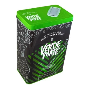 Yerbera – Cutie metalică + Verde Mate Green Hangover 0,5 kg