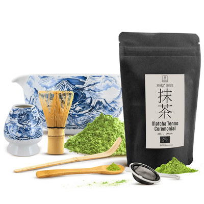 Set ceremonial pentru prepararea ceaiului matcha: matcha BIO japoneză 30g + accesorii