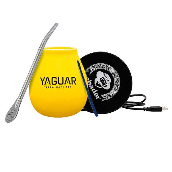 Set de Accesorii Yerba Mate: încălzitor USB pentru cană + Calabash + Bombilla