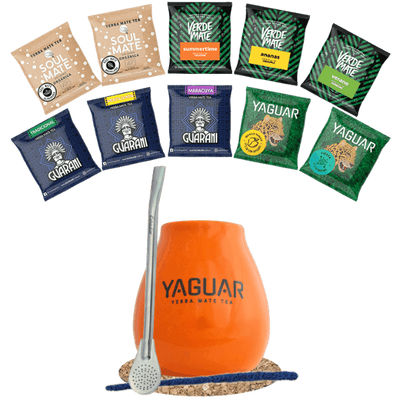 Kit de Yerba Mate 10x50g Calabash + Bombilla