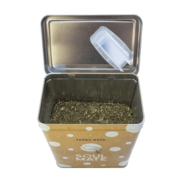 Yerbera – Cutie metalică + Soul Mate Orgánica Anís 0,5 kg