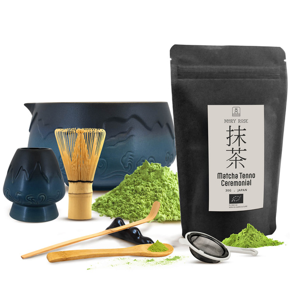 Set ceremonial pentru prepararea ceaiului matcha: matcha BIO japoneză 30g + accesorii