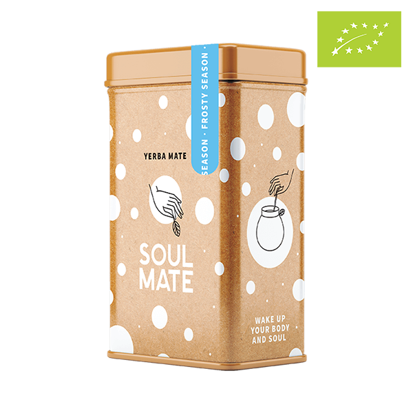 Yerbera – Cutie metalică + Soul Mate Orgánica Frosty Season 0,5 kg