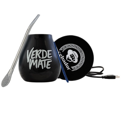 Set de Accesorii Yerba Mate: încălzitor USB pentru cană + Calabash + Bombilla