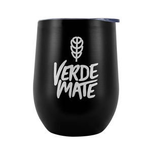 TermoLid – cană termică pentru yerba mate cu capac – Verde Mate (negru) – 350 ml