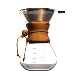 Dispozitiv de preparare a cafelei tip Chemex 800 ml + filtru reutilizabil