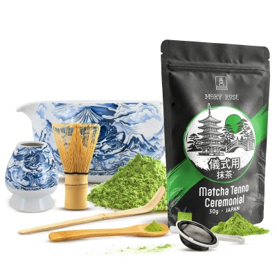 Set ceremonial pentru prepararea ceaiului matcha: matcha BIO japoneză 30g + accesorii