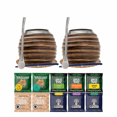 Kit de Yerba Mate 10x50g 2x Calabash + 2x Bombilla
