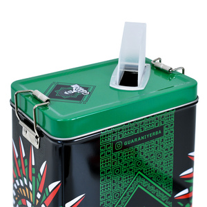 Yerbera – Cutie metalică + Guarani Menta Limón 0,5 kg