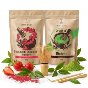 Set pentru Matcha Latte colorat: Matcha + Red Matcha + accesorii