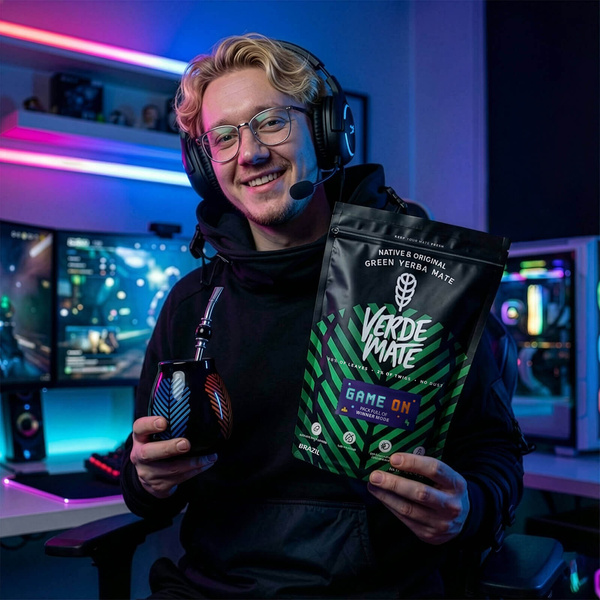 Set de Yerba Mate Verde Mate Game On 400g 0,4kg Calabash + Bombilla