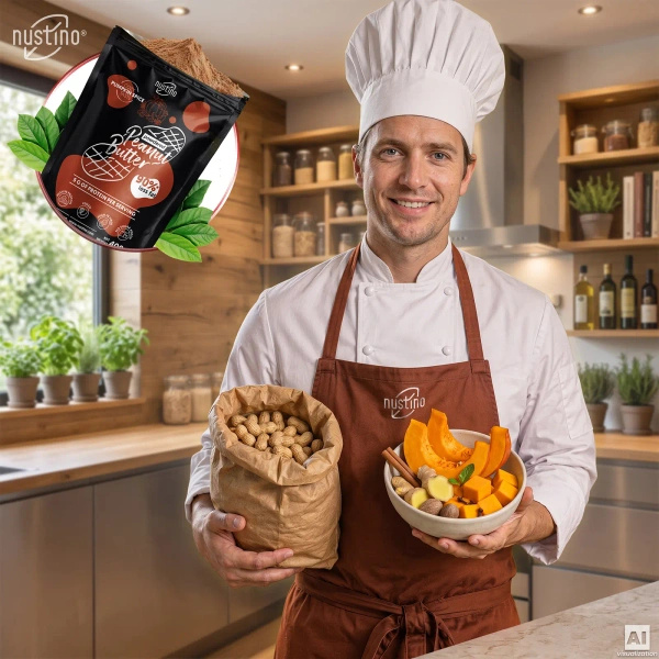 Nustino – Unt de arahide pudră – Pumpkin Spice (fără zahăr adăugat) 400 g