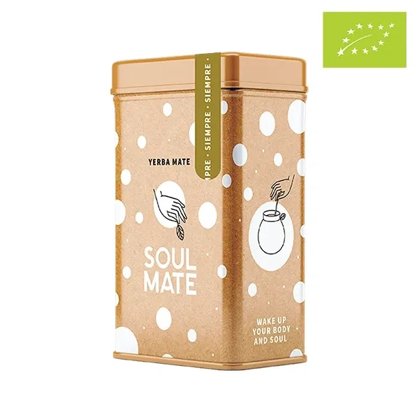 Yerbera – Cutie metalică + Soul Mate Orgánica Siempre 0,5 kg