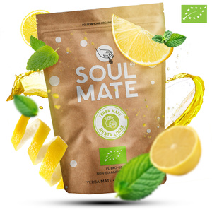 Kit de Yerba Mate Soul Mate Organica Menta Limon 500g 0,5kg Calabash + Bombilla