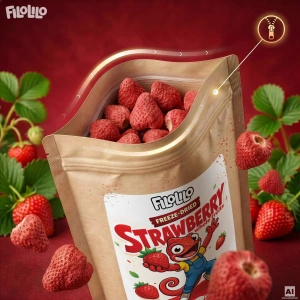FiloLilo – Căpșuni liofilizate (întregi) 20 g