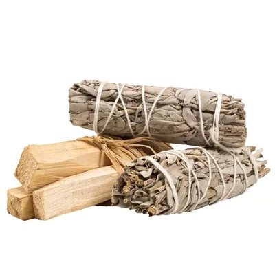 2x Trusa de curățare Salvie albă + Palo Santo