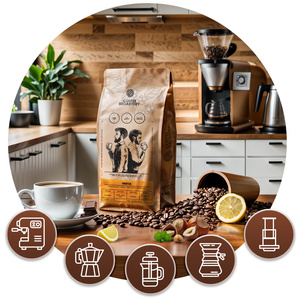 Bro Coffee Roastery - Cafea boabe întreagă India Karnataka Premium 1kg