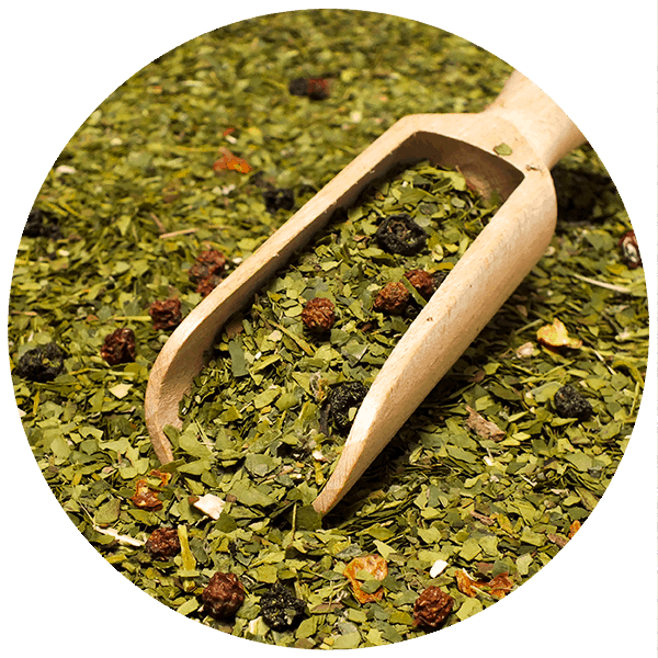 Yerbera – Cutie metalică + Verde Mate Green Frutos del Bosque 0,5 kg