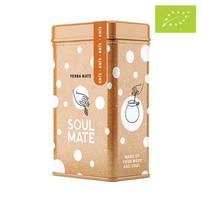 Yerbera – Cutie metalică + Soul Mate Orgánica Anís 0,5 kg