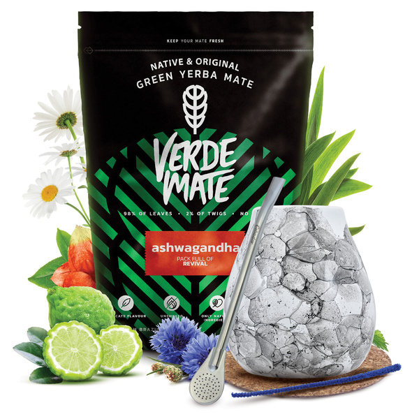Set de Yerba Mate Verde Mate 500g 0,5kg Calabash + Bombilla