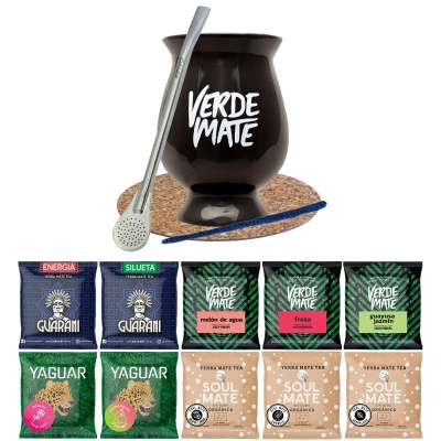 Starter set Bombilla Mate Cup + Yerba Verde Mate green