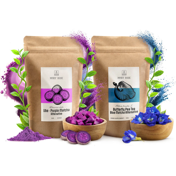 Set de matcha colorate: Blue Matcha + Purple Matcha
