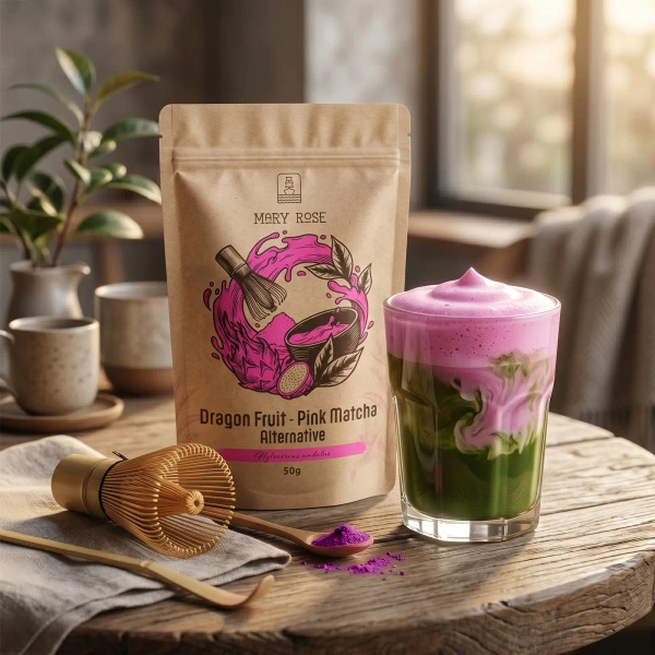 Set pentru Matcha Latte colorat: Matcha + Pink Matcha + accesorii