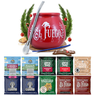 Yerba Mate 10x50g 500g set de mostre + accesorii