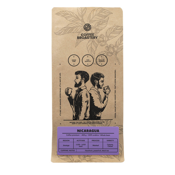 Bro Coffee Roastery - Cafea boabe întreagă Nicaragua Colibrí Azul Speciality 400g