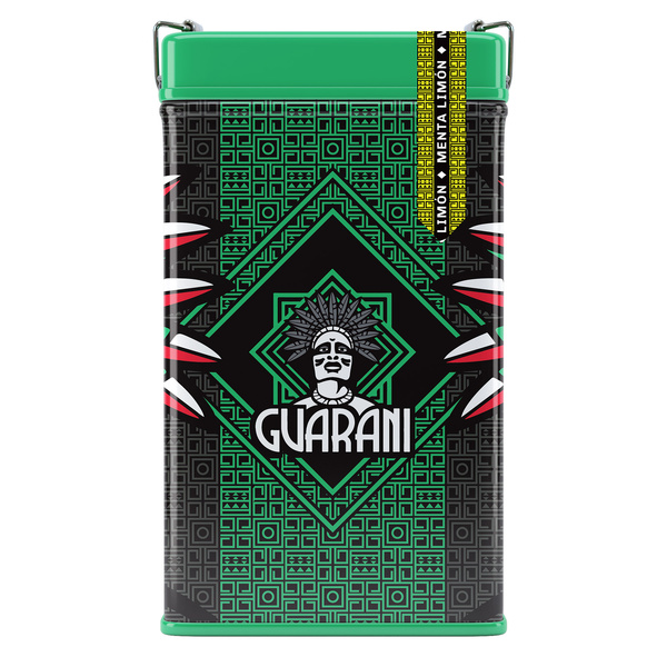 Yerbera – Cutie metalică + Guarani Menta Limón 0,5 kg