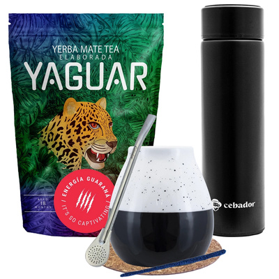 Set Yerba Mate Yaguar Energia 500g + Termos