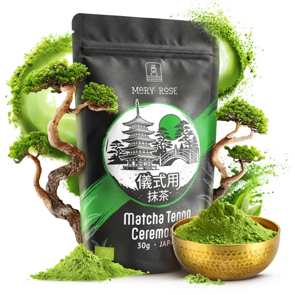 Set ceremonial pentru prepararea ceaiului matcha: matcha BIO japoneză 30g + accesorii