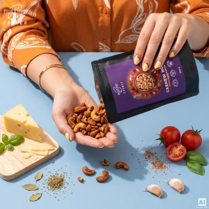 Nustino Crunch – Caju prăjit – Pizza Margherita Flavour 200 g