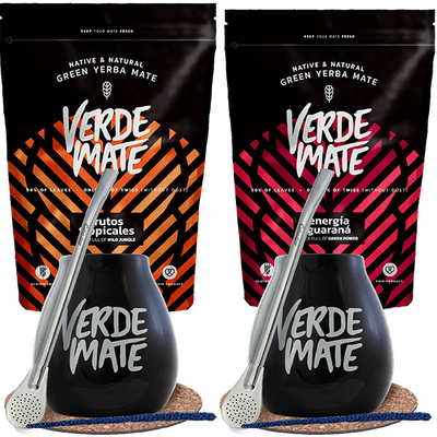 Set mate tea Bombilla Mate Cup for two 1kg