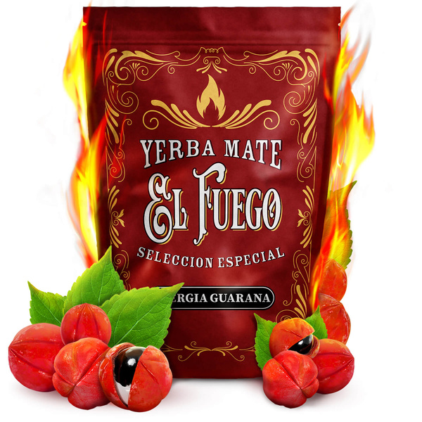 Yerba Mate kitul Verde Mate El Fuego Energia 2x500g + accesorii