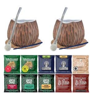 Kit de Yerba Mate 10x50g 2x Calabash + 2x Bombilla