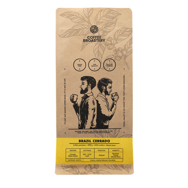 Coffee Broastery - Cafea boabe întreagă Brazil Cerrado Premium 400g