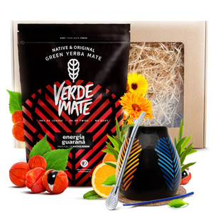 Set de cadou de Yerba Mate Verde Mate 400g 0,4kg Calabash + Bombilla